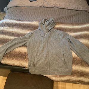 Gray Polo Zip up